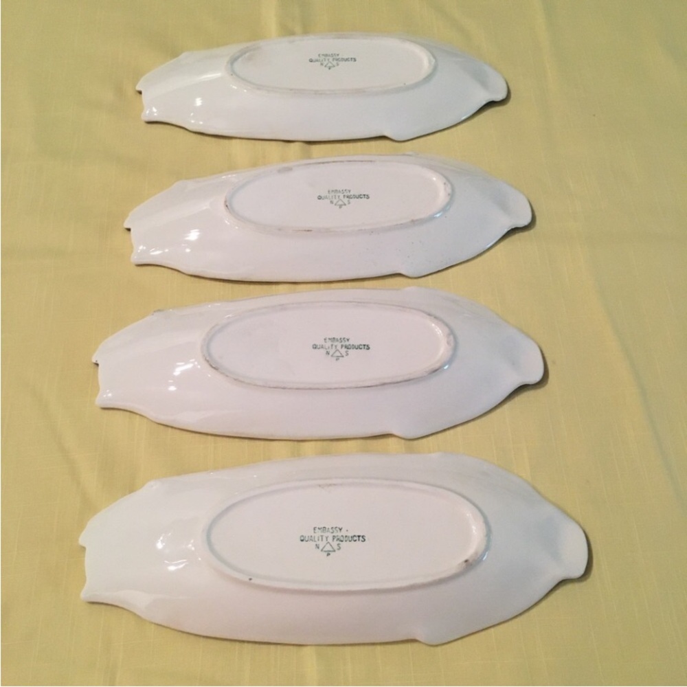Corn on cob plates 4 set 3D yellow Embassy Quality Products mid century bundle - Picture 3 of 9